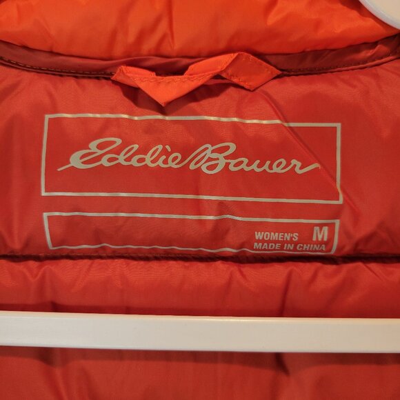 EDDIE BAUER ORANGE DOWN FEATHER PUFFER VEST - Picture 8 of 13
